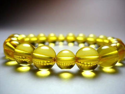 Amber Round Bead Bracelet 10mm Matching Set 6430660000000 - worn on wrist