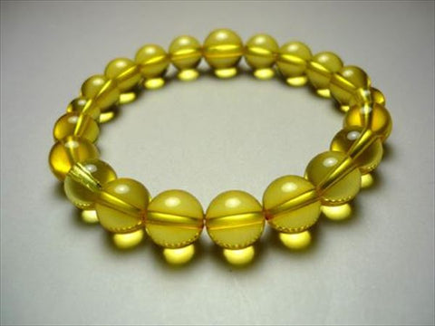 Amber Round Bead Bracelet 10mm Matching Set 6430660000000 - close-up