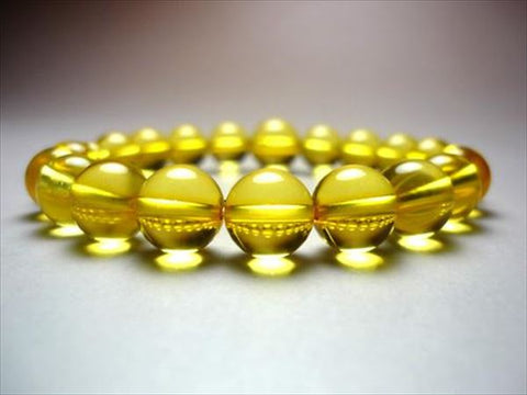 Amber Round Bead Bracelet 10mm Matching Set 6430660000000 - close-up 2