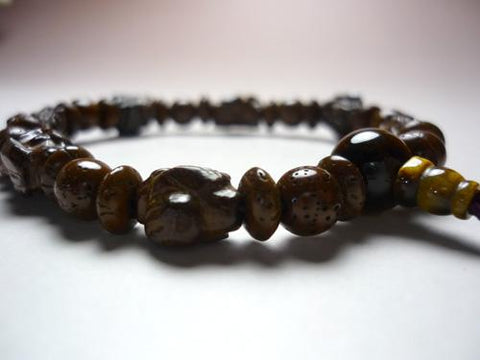 Briar wood seven lucky gods bracelet