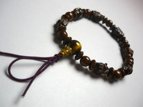 Briar wood seven lucky gods bracelet