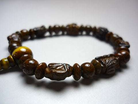 Briar wood seven lucky gods bracelet