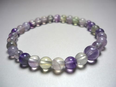 Fluorite 6mm bracelet, matching set