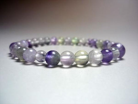 Fluorite 6mm bracelet, matching set