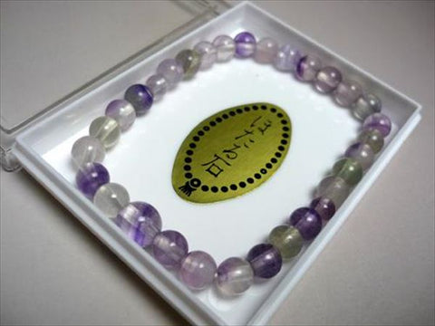 Fluorite 6mm bracelet, matching set
