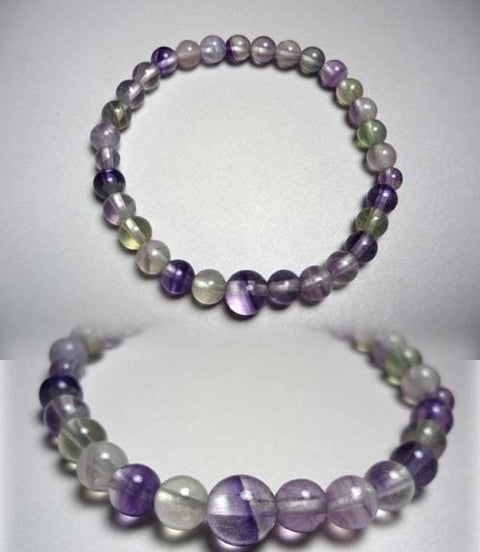 Fluorite 6mm bracelet, matching set