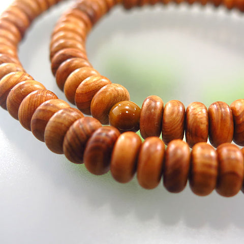 Yakusugi 108-Bead Bracelet, Double-Wrap, Tiger's Eye Finish