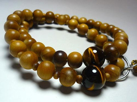 Men's Prayer Beads, Indian Sandalwood, Jodo Sect