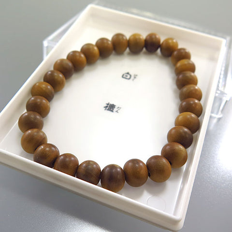Sandalwood Bracelet, 8mm Beads, Straight