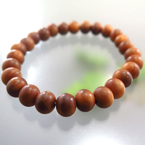 Sandalwood Bracelet, 8mm Beads, Straight