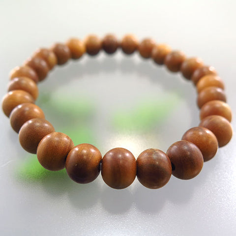 Sandalwood Bracelet, 8mm Beads, Straight