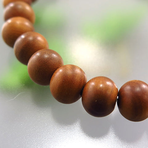 Sandalwood Bracelet, 8mm Beads, Straight