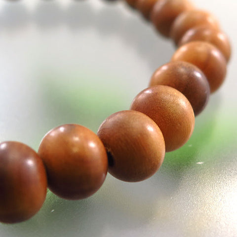 Sandalwood Bracelet, 8mm Beads, Straight
