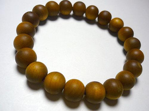 Sandalwood Bracelet, 10mm Beads, Straight