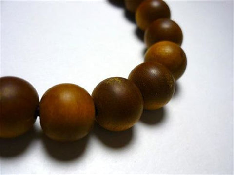 Sandalwood Bracelet, 10mm Beads, Straight
