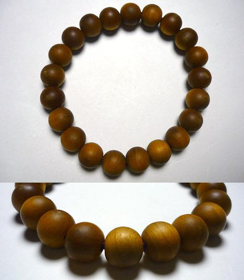 Sandalwood Bracelet, 10mm Beads, Straight