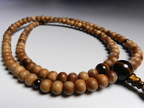 Men's prayer beads, Indonesian sandalwood, Rinzai sect
