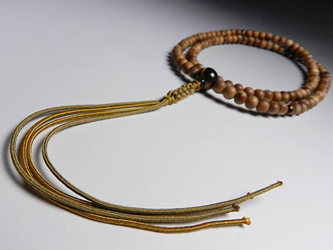 Men's prayer beads, Indonesian sandalwood, Rinzai sect