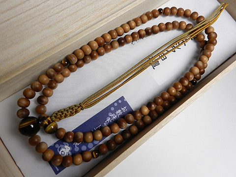 Men's prayer beads, Indonesian sandalwood, Rinzai sect