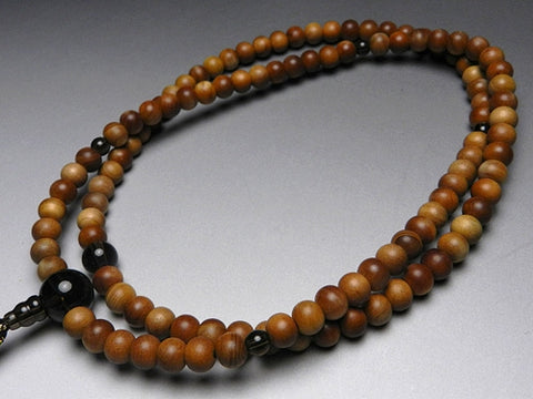 Men's prayer beads, Indonesian sandalwood, Rinzai sect