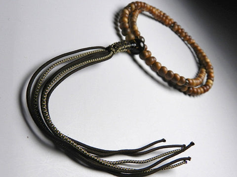 Men's prayer beads, Indonesian sandalwood, Rinzai sect