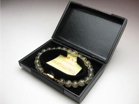 Rutile Quartz Bracelet, 7mm Round Beads, Matching Set, Limited Edition