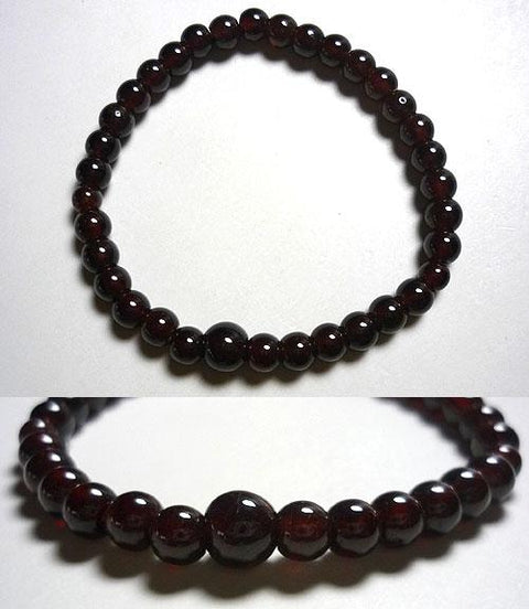 Garnet Bracelet, 5mm Round Beads, Limited to 3 Pieces