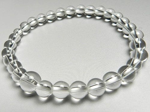 Crystal round bead bracelet 6mm, matching set