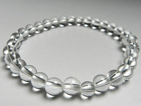 Crystal round bead bracelet 6mm, matching set