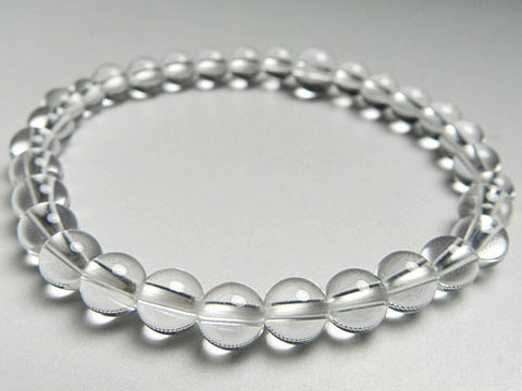 Crystal round bead bracelet 6mm, matching set