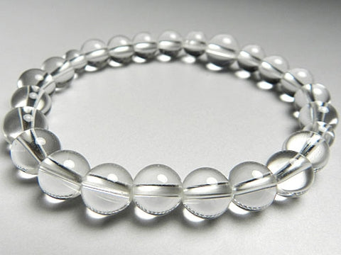 Crystal round bead bracelet 8mm, matching set