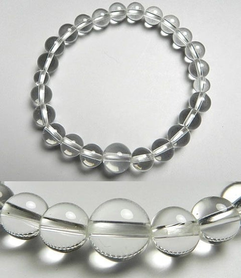 Crystal round bead bracelet 8mm, matching set