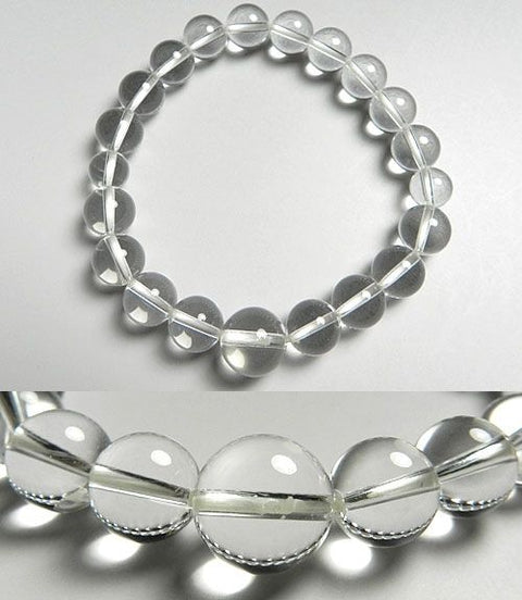 Crystal round bead bracelet 10mm, matching set