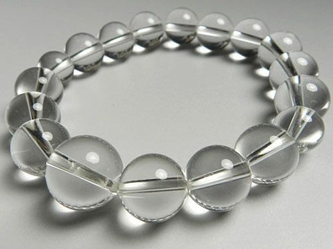 Crystal round bead bracelet 12mm, matching set