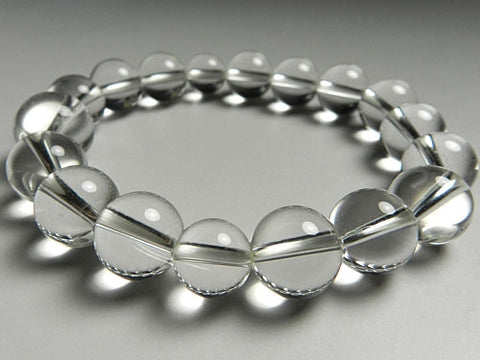 Crystal round bead bracelet 12mm, matching set