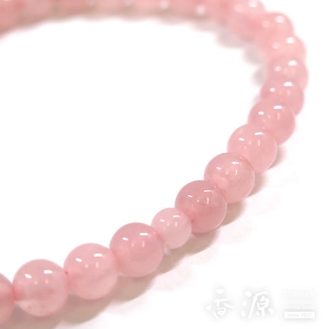 Women's Rose Quartz Prayer Beads, 8mm, Ash-Pink Tassel