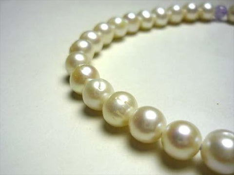 Women's Freshwater Pearl Prayer Beads, Wisteria Cloud Amethyst