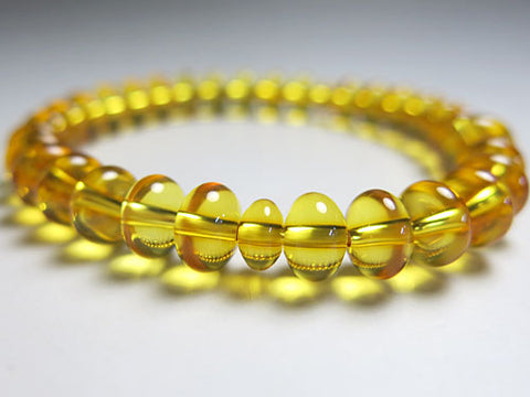 Natural Amber Oval Bead Bracelet, Matching Set, Limited to 10 Pieces
