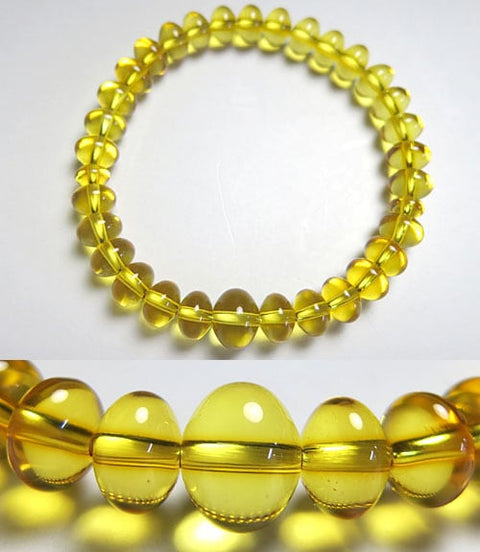 Natural Amber Oval Bead Bracelet, Matching Set, Limited to 10 Pieces