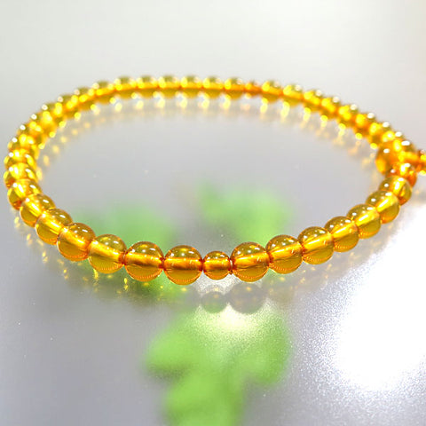 Women's Genuine Amber Prayer Beads, 7mm Bead, Cream Tassel