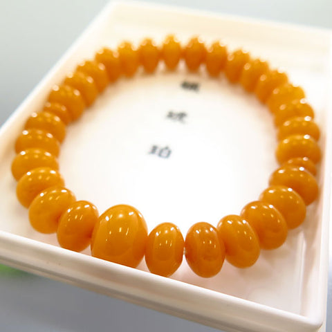 Aged Amber Mikan-Dama Bead Bracelet Matching Set 6854513000100 - bead detail