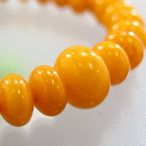 Aged Amber Mikan-Dama Bead Bracelet Matching Set 6854513000100 - close-up 3