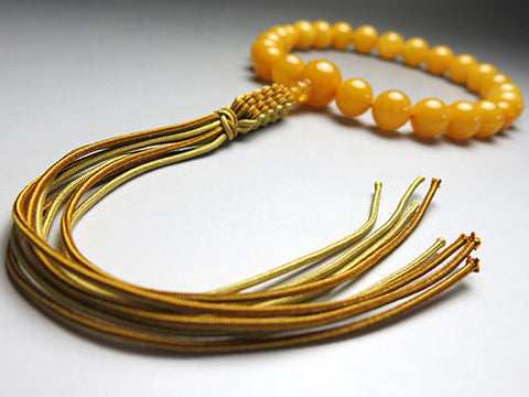 Men's prayer beads, top-grade aged amber, 22 beads