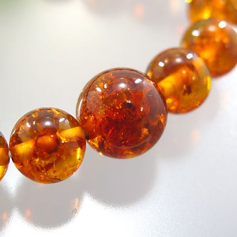 Compressed Amber bracelet 10mm, matching set, limited edition