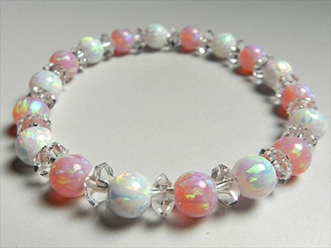 Kyoto opal pink bead bracelet