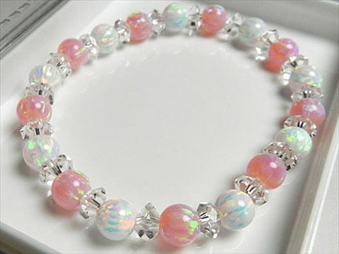 Kyoto opal pink bead bracelet