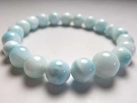 Larimar 10mm bead bracelet