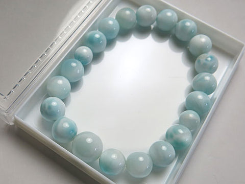Larimar 10mm bead bracelet