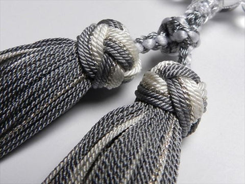Women's Crystal Prayer Beads, 8mm Bead, Flower-Wrapped Tassel