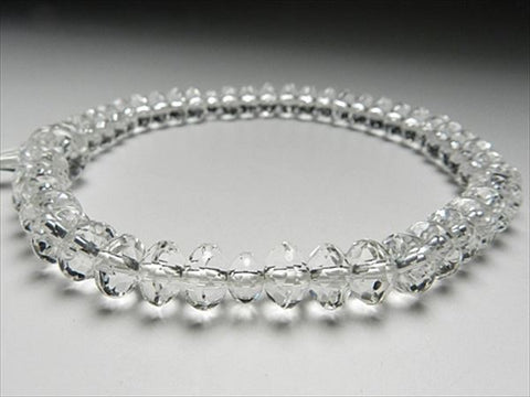 Women's Crystal Prayer Beads, Star-Shape Cut, White Tassel